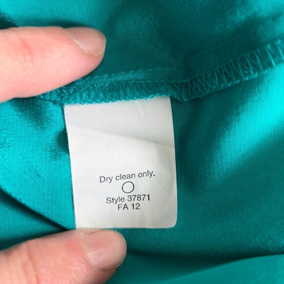 J.Crew 100% silk till color button down long sleeves shirt/blouse. - Picture 5 of 8